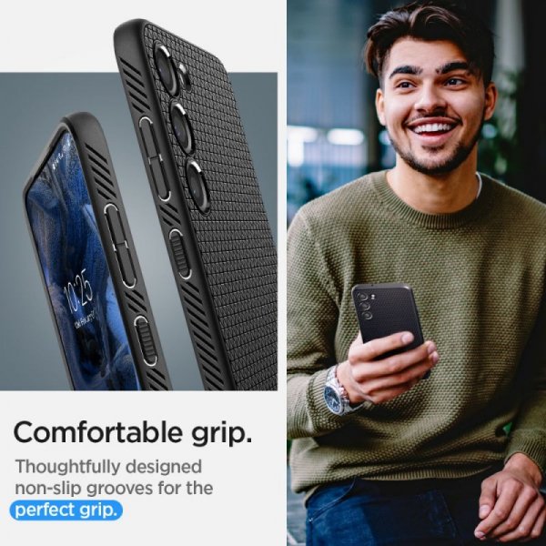 ETUI SPIGEN  LIQUID AIR GALAXY S23 MATTE BLACK