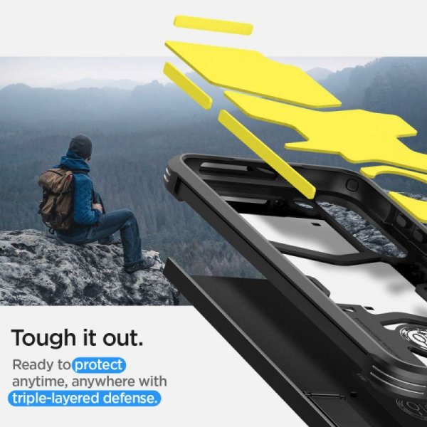 ETUI SPIGEN  TOUGH ARMOR GALAXY S23 BLACK