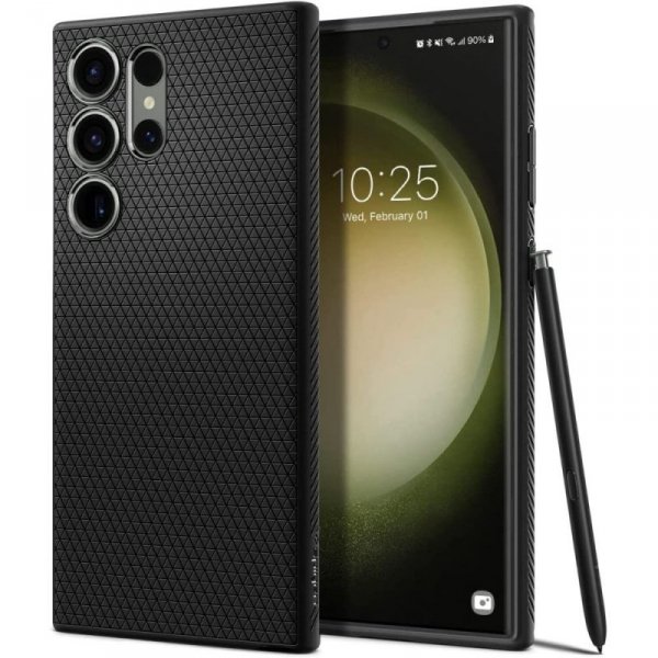 ETUI SPIGEN  LIQUID AIR GALAXY S23 ULTRA MATTE BLACK