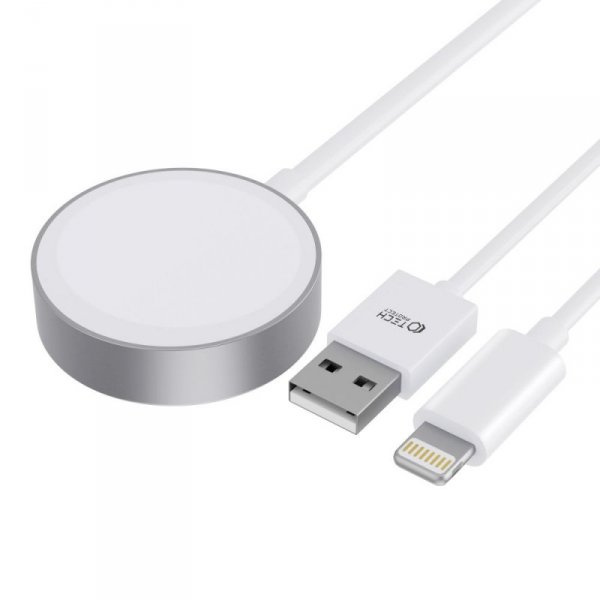 TECH-PROTECT ULTRABOOST 2IN1 MAGNETIC CHARGING KABEL  & LIGHTNING 150CM APPLE WATCH WHITE