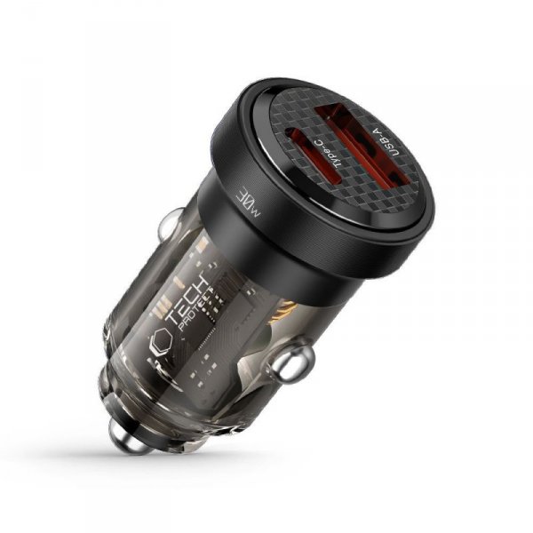 ŁADOWARKA SAMOCHODOWA TECH-PROTECT  CC30W 2-PORT CAR CHARGER PD30W/QC3.0 BLACK