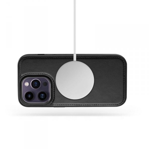 OTWIERANE KSIĄŻKOWE ETUI FUTERAŁ TECH-PROTECT  WALLET MAGSAFE IPHONE 13 BLACK