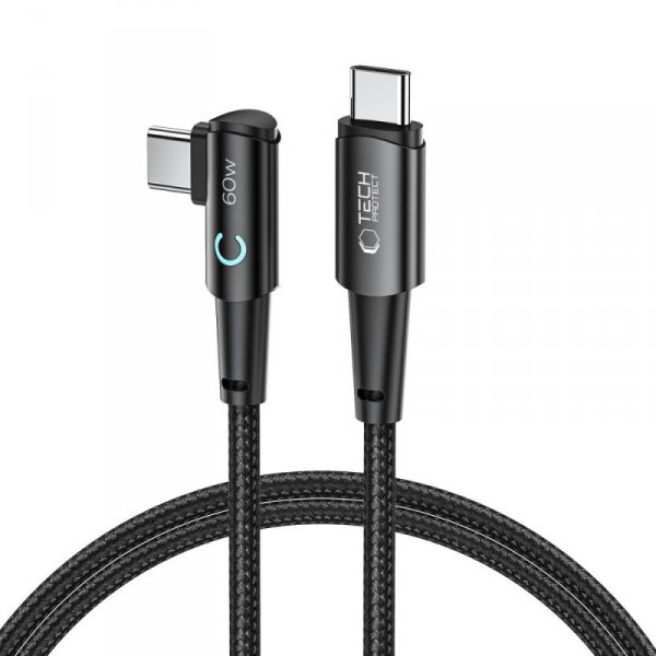 TECH-PROTECT ULTRABOOST ”L” TYPE-C KABEL  60W/6A 100CM GREY
