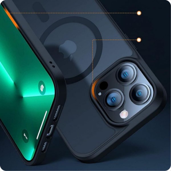ETUI PLECKI CASE NAKŁADKA TECH-PROTECT  MAGMAT MAGSAFE IPHONE 15 MATTE BLACK