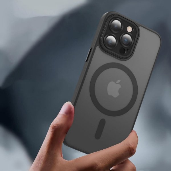 ETUI PLECKI CASE NAKŁADKA TECH-PROTECT  MAGMAT CAM+ MAGSAFE IPHONE 15 PRO MATTE BLACK