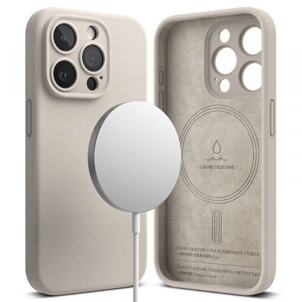 RINGKE SILICONE MAGNETIC MAGSAFE IPHONE 15 PRO STONE