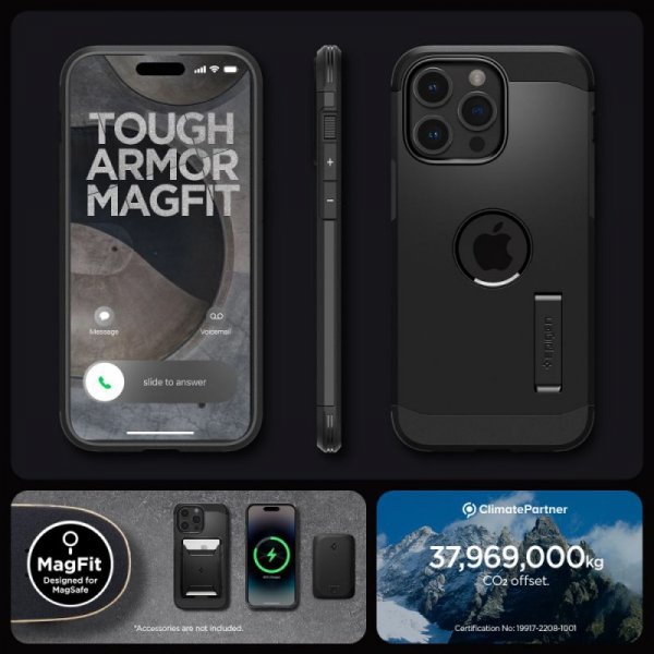 ETUI SPIGEN  TOUGH ARMOR MAG MAGSAFE IPHONE 15 PRO MAX BLACK