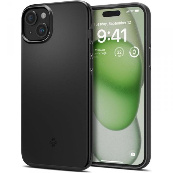 ETUI SPIGEN  THIN FIT IPHONE 15 PLUS BLACK