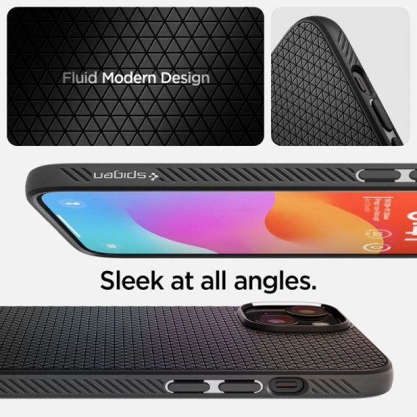 ETUI SPIGEN  LIQUID AIR IPHONE 15 PLUS MATTE BLACK