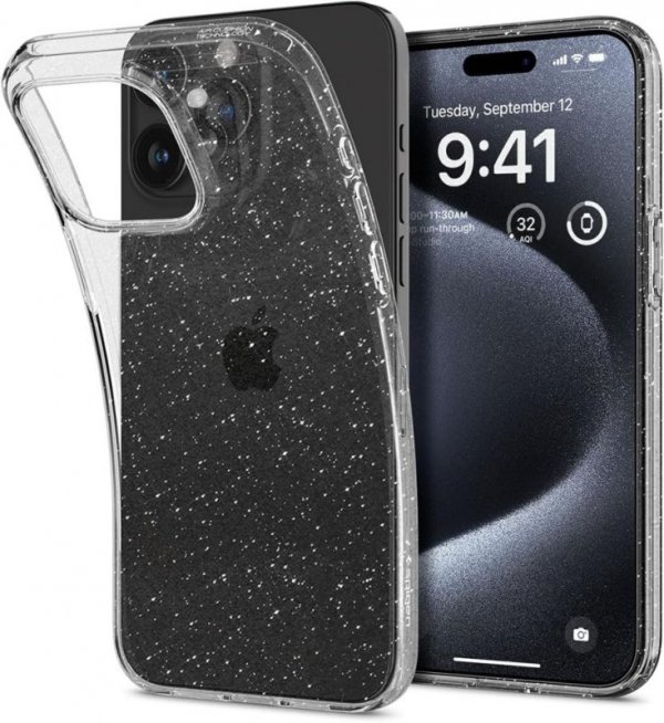 ETUI SPIGEN  LIQUID CRYSTAL IPHONE 15 PRO GLITTER CRYSTAL