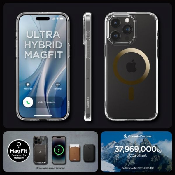 ETUI SPIGEN  ULTRA HYBRID MAG MAGSAFE IPHONE 15 PRO GOLD