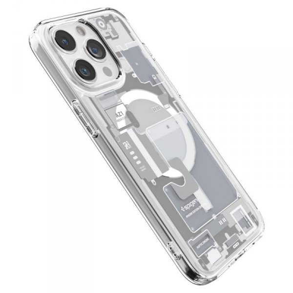 ETUI SPIGEN  ULTRA HYBRID MAG MAGSAFE IPHONE 15 PRO ZERO ONE WHITE