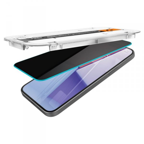 SZKŁO HARTOWANE SPIGEN GLAS.TR ”EZ FIT” IPHONE 15 PRIVACY