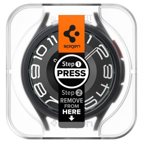 SZKŁO HARTOWANE SPIGEN GLAS.TR ”EZ-FIT” 2-PACK GALAXY WATCH 6 CLASSIC (43 MM) CLEAR