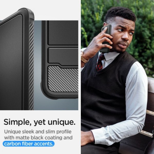 ETUI SPIGEN  RUGGED ARMOR GALAXY S24+ PLUS MATTE BLACK