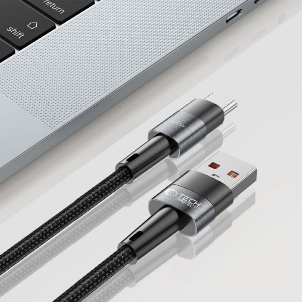 TECH-PROTECT ULTRABOOST TYPE-C KABEL  66W/6A 50CM GREY