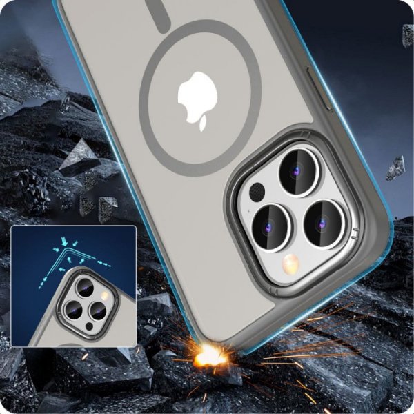 ETUI ETUI PLECKI CASE NAKŁADKA TECH-PROTECT   MAGMAT ”2” MAGSAFE IPHONE 15 PRO MATTE TITANIUM