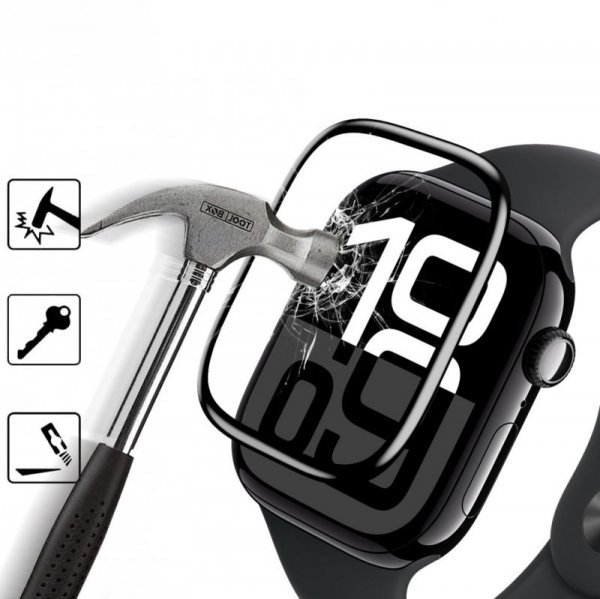 SZKŁO HYBRYDOWE HOFI HYBRID PRO+ 2-PACK APPLE WATCH 7 / 8 / 9 (45 MM) BLACK