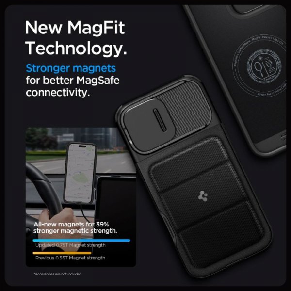 ETUI SPIGEN  OPTIK ARMOR MAG MAGSAFE IPHONE 16 PRO MAX BLACK
