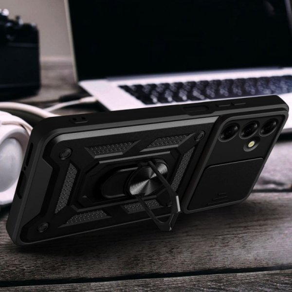 ETUI PANCERNE ETUI PLECKI NAKŁADKA CASE TECH-PROTECT   CAMSHIELD PRO SAMSUNG GALAXY M35 5G BLACK