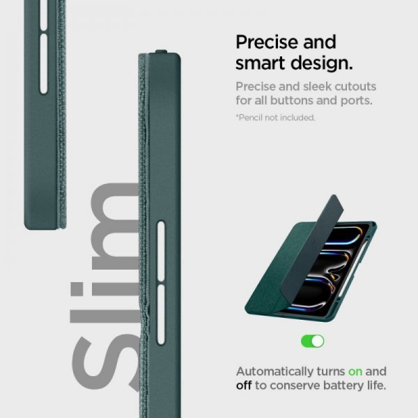 ETUI SPIGEN  URBAN FIT IPAD PRO 13 7 / 2024 MIDNIGHT GREEN