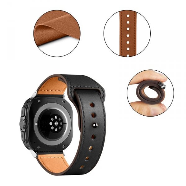 TECH-PROTECT LEATHERFIT SAMSUNG  GALAXY WATCH ULTRA (47 MM) BLACK