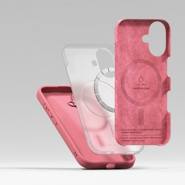 RINGKE SILICONE MAGNETIC MAGSAFE IPHONE 16 PINK