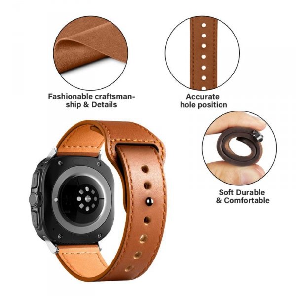 TECH-PROTECT LEATHERFIT SAMSUNG  GALAXY WATCH ULTRA (47 MM) BROWN
