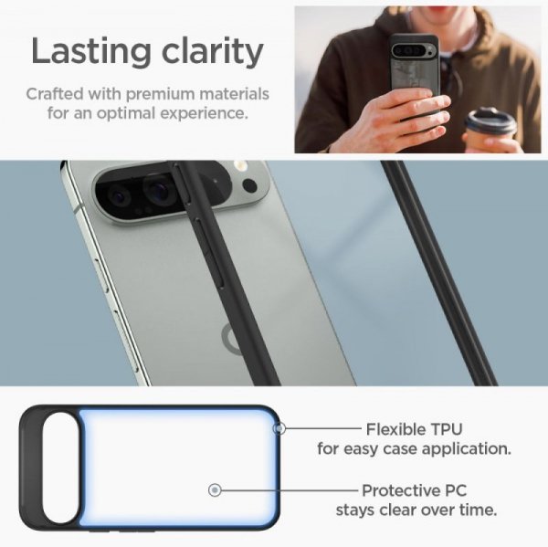 ETUI SPIGEN  ULTRA HYBRID GOOGLE PIXEL 9 PRO XL MATTE BLACK