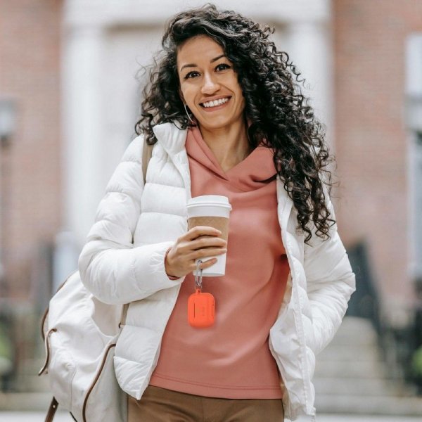 TECH-PROTECT SILICONE HOOK APPLE AIRPODS PRO 1 / 2 NEON ORANGE
