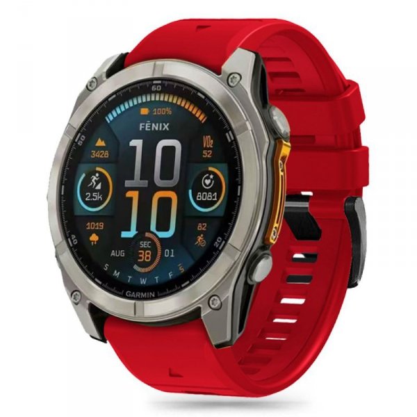 Etui silikonowe TECH-PROTECT SILICONE LINE GARMIN FENIX 5X / 5X PLUS / 6X / 6X PRO / 7X / 8 / 8 PRO (51 MM) RED