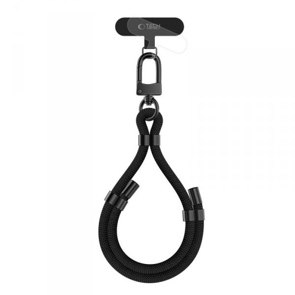 TECH-PROTECT C4S ROPE WRIST STRAP BLACK/BLACK