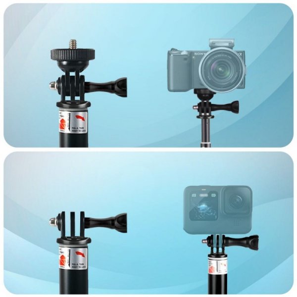 Wysięgnik Kijek Selfie do GoPro / DJI / Smartfona – Tech-Protect GA100 Monopad – Czarny