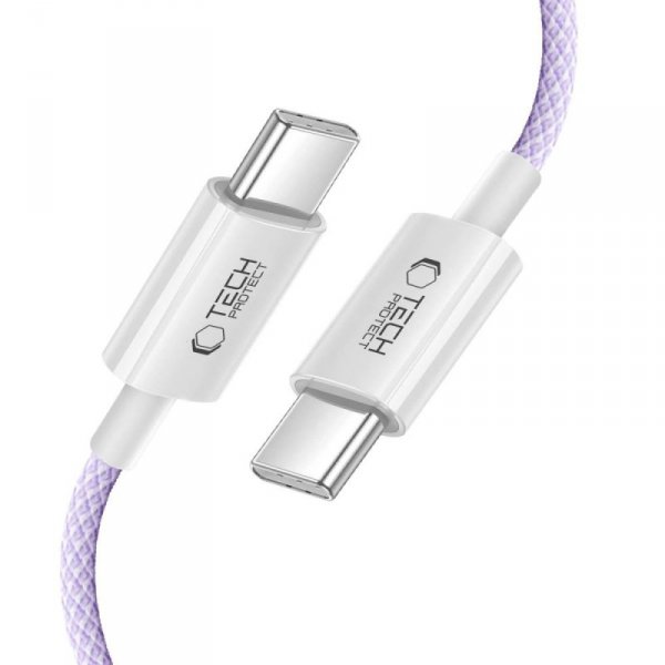 TECH-PROTECT ULTRABOOST LITE TYPE-C KABEL  PD60W/3A 100CM MAUVE