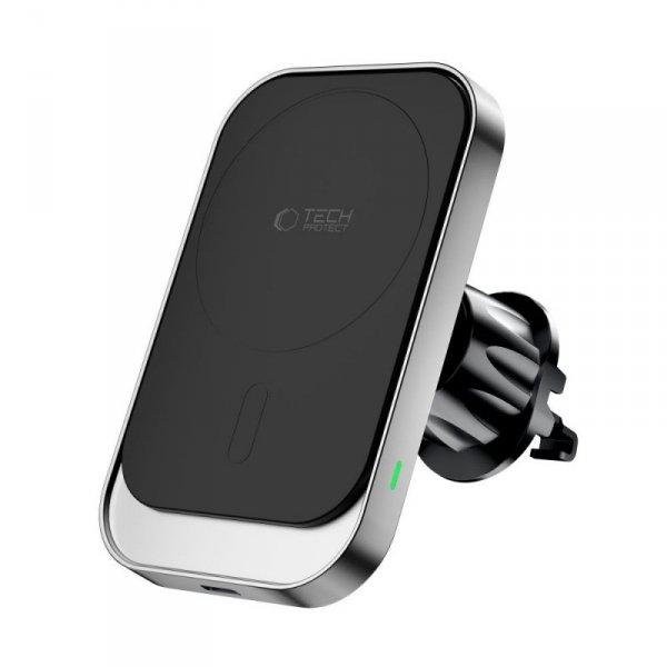 Tech-Protect V9 MagSafe 15W – Nowoczesna Ładowarka Samochodowa 2w1 (Kokpit &amp; Kratka)