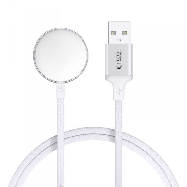 TECH-PROTECT MC02 ULTRABOOST ŁADOWARKA MAGNETYCZNA KABEL  100CM APPLE WATCH WHITE