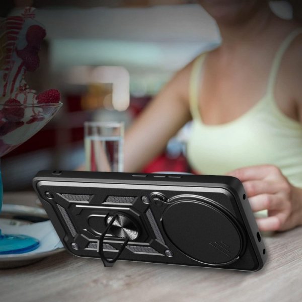 PANCERNE ETUI PLECKI NAKŁADKA CASE TECH-PROTECT  CAMSHIELD PRO XIAOMI REDMI NOTE 14 PRO 5G / POCO X7 5G MATTE BLACK