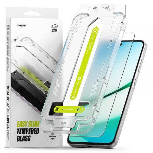 2x Szkło Ringke Easy Slide Galaxy A56 5G + Ramka Montażowa