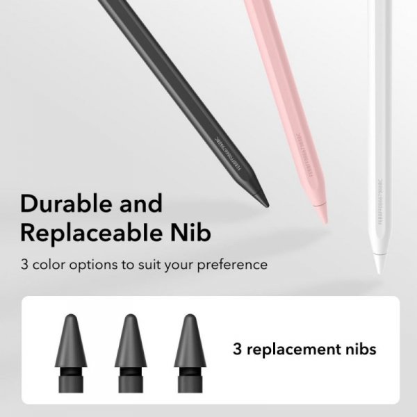 Rysik do iPad ESR Geo Czarny Lokalizator Apple Find My Magnetyczny Stylus czarny
