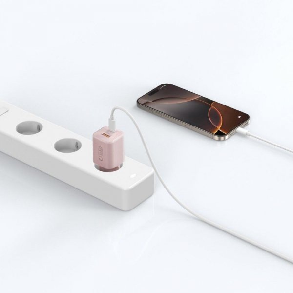 TECH-PROTECT NCM33W 2-PORT NETWORK CHARGER PD 33W / QC3.0 BABY PINK