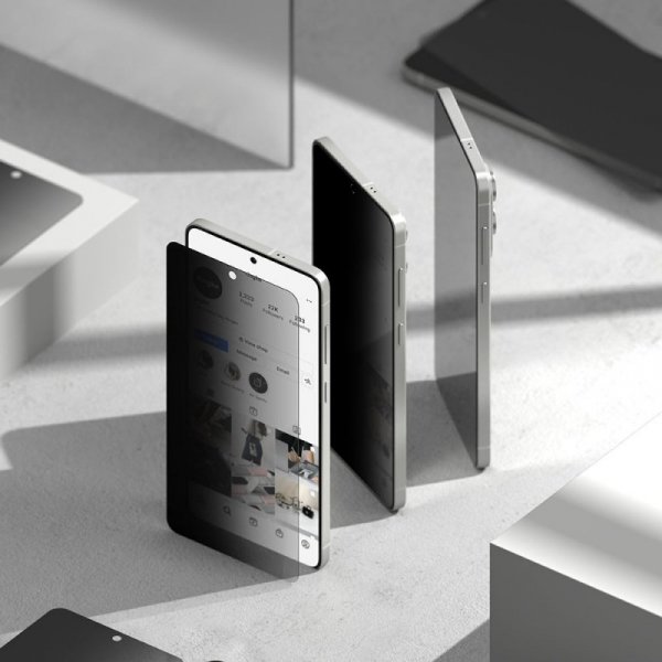2x Szkło Prywatyzujące Galaxy S25 Edge Ringke Easy Slide + Ramka