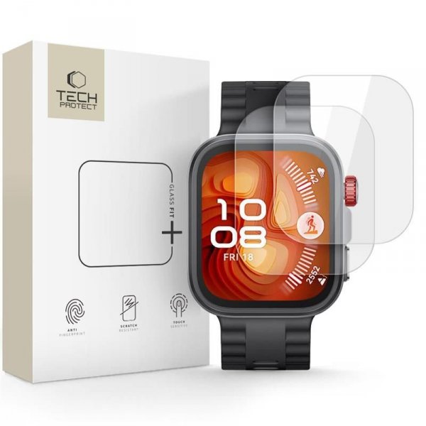 SZKŁO HARTOWANE TECH-PROTECT GLASS FIT+ 2-PACK HUAWEI WATCH FIT 4 PRO CLEAR