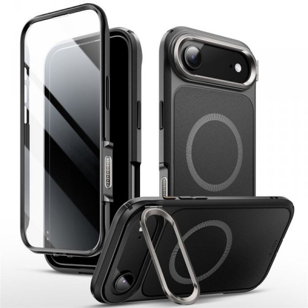 Supcase IBLSN Ares Flip Mag MagSafe Etui do iPhone Air Osłona Aparatu Czarne