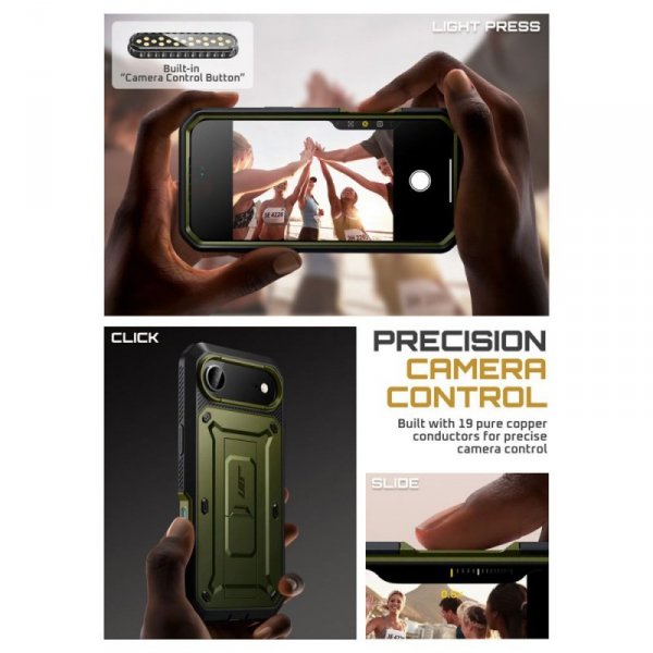Supcase Unicorn Beetle Pro Etui Pancerne 360 do iPhone Air Ciemna Zieleń / Khaki