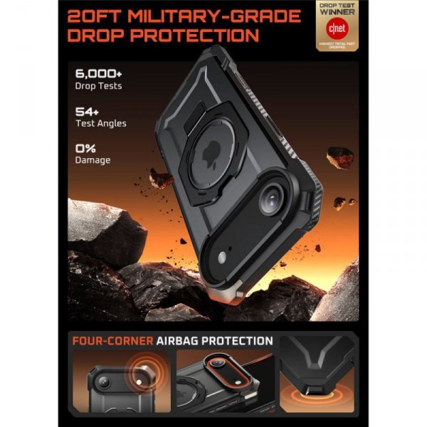 Supcase UB Grip Mag MagSafe Pancerne Etui do iPhone Air Czarne