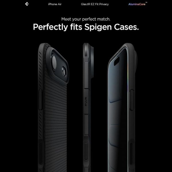 Zestaw 2 szkieł hartowanych prywatyzujących Spigen Glas.TR „EZ Fit” do iPhone Air – Privacy