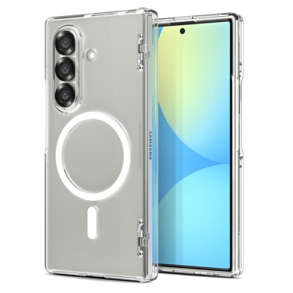 Etui Spigen Ultra Hybrid Pro Mag do Samsung Galaxy Z Fold 7 – Przezroczysty/Biały (Clear/White)