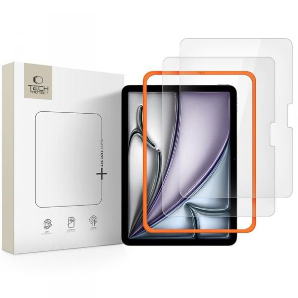 TECH-PROTECT EASY SET+ – Szkło hartowane 2-pack do iPad Air 11 (M3/M4, 2024–2025) – Clear