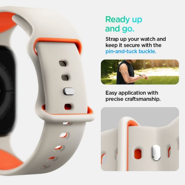 SPIGEN NANO POP APPLE WATCH 8 / 9 / 10 / 11 / SE (40 / 41 / 42 MM) ORANGE BEIGE