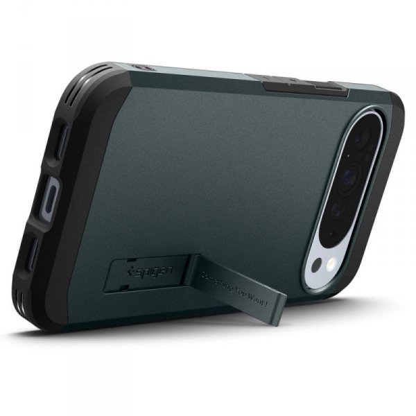 Pancerne Etui Spigen Tough Armor Mag do Google Pixel 10 Pro XL MagSafe – Zielone